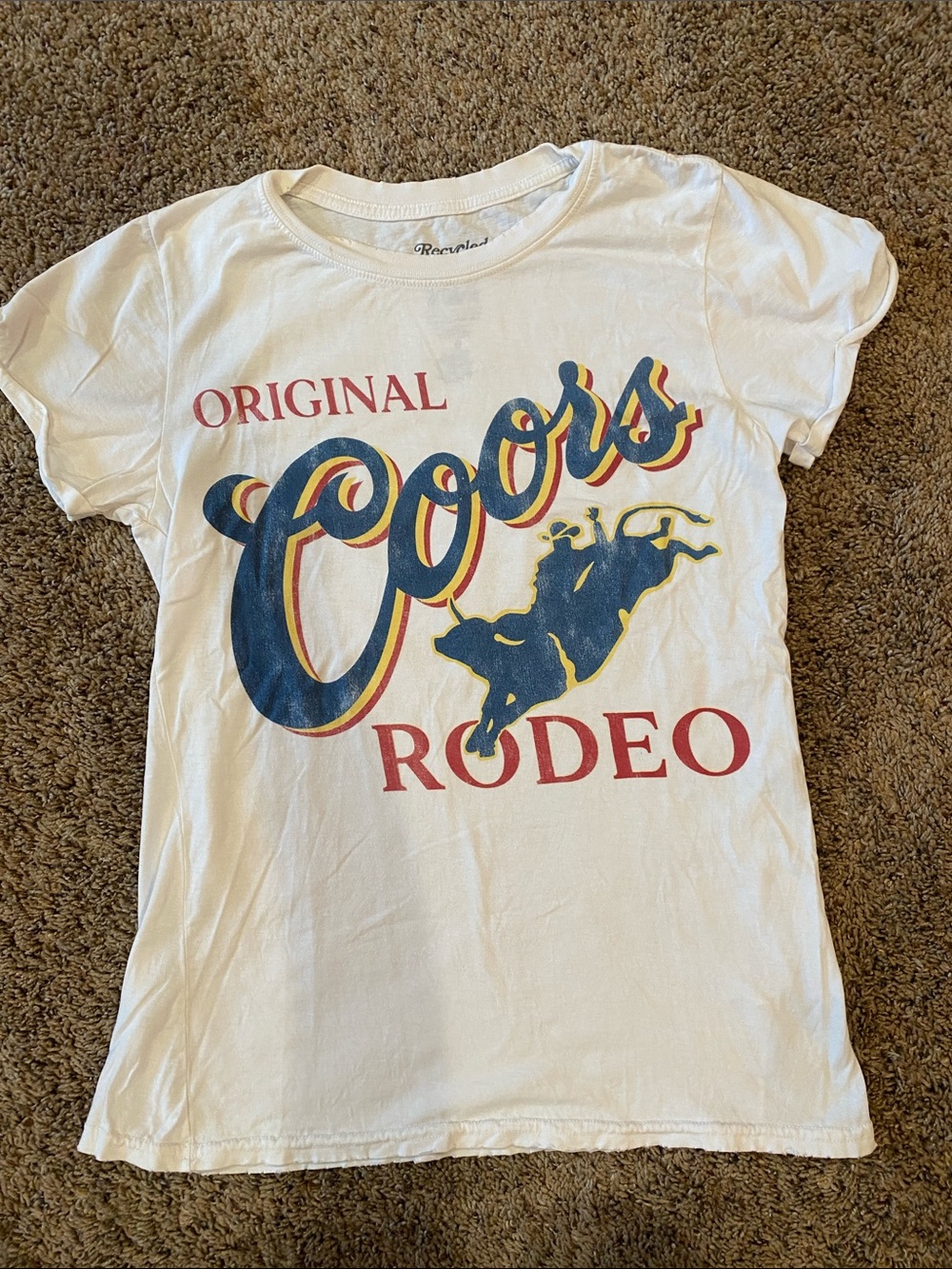 Recycled Karma White Coors Rodeo Graphic Tee